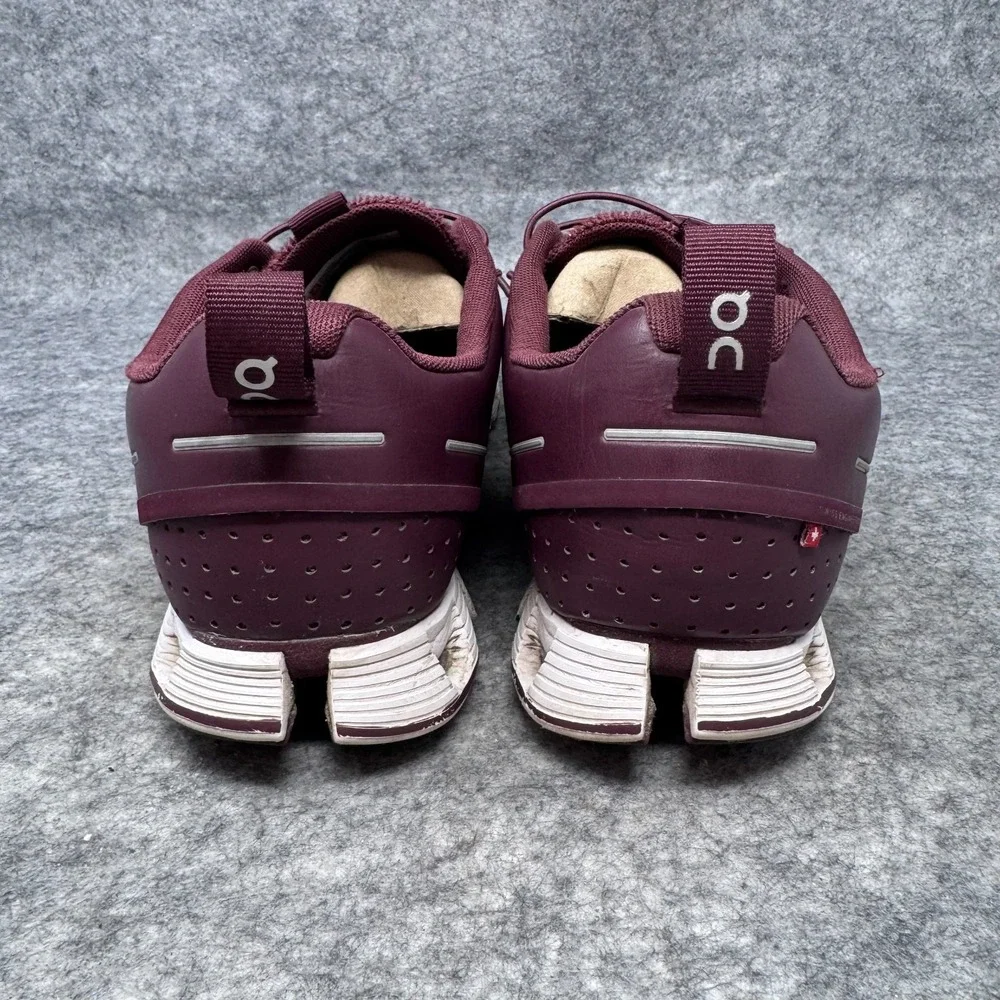 On Cloud Terry Running Shoes Sneakers Mens Size M 12 Burgundy Maroon Red